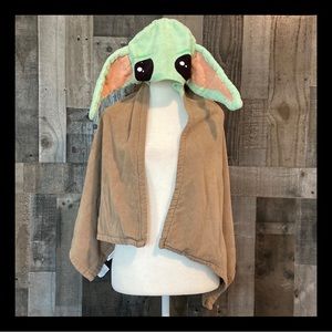 Disney Star Wars Grogu baby Yoda kids towel hoodie OS pool party beach vacation
